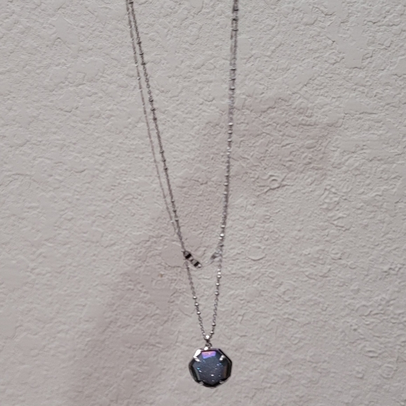 NWT Kendra Scott Drusy Necklace Layered Silver - Picture 6 of 16